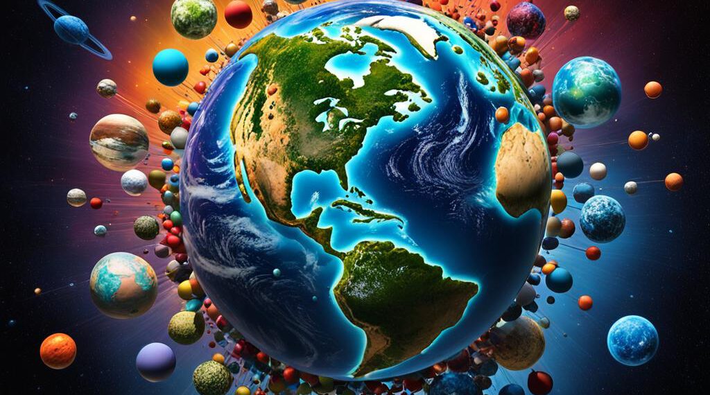 how many atoms on earth