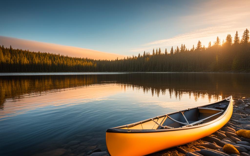 tipped canoe